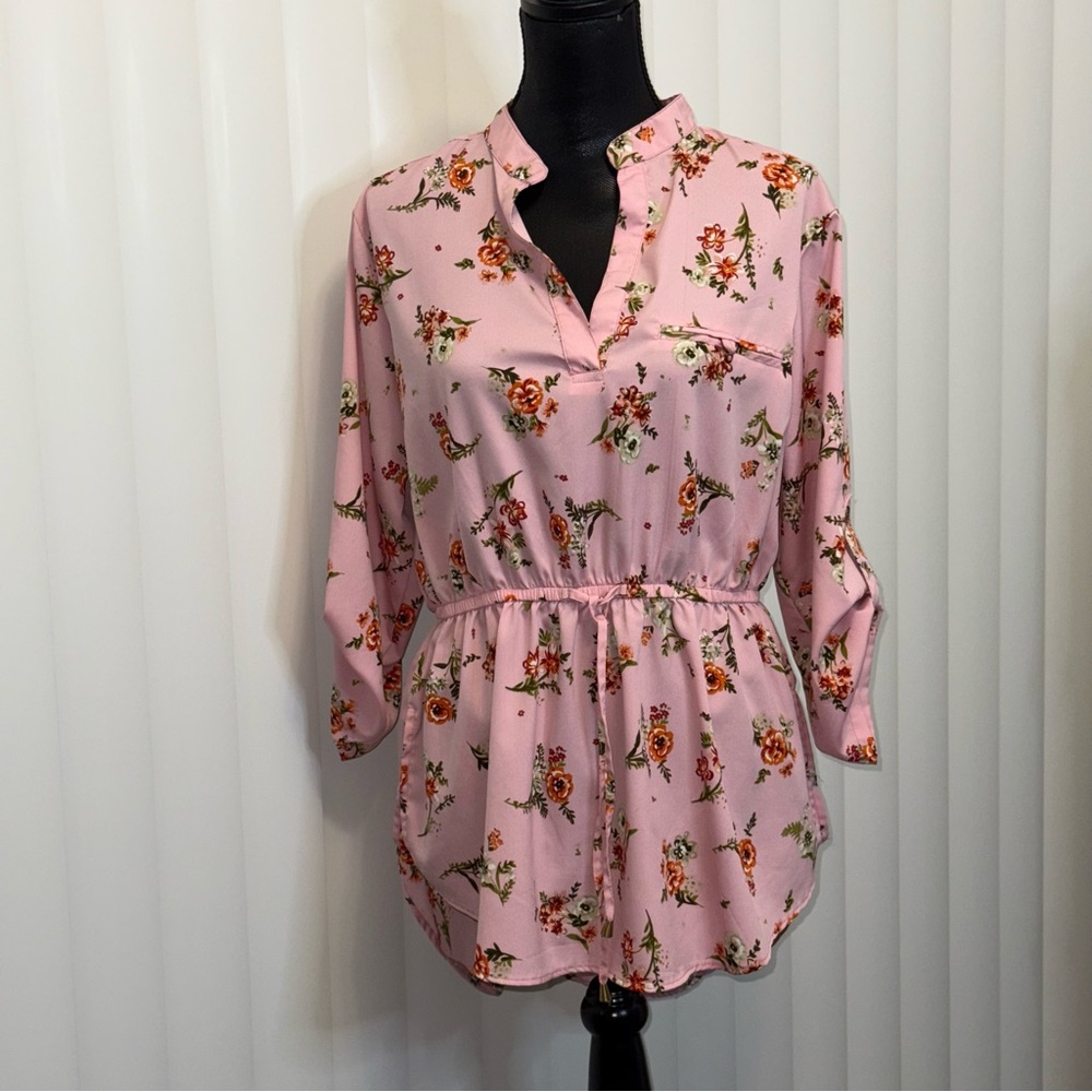 Chic Pink Blouse with Stylish Design